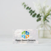 Carte De Visite Icônes de l'équipement de nettoyage (Debout devant)