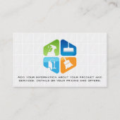 Carte De Visite Icônes de l'équipement de nettoyage (Dos)