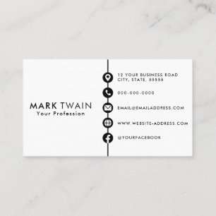 Carte De Visite Icônes de logos personnalisés minimalistes profe
