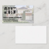 Carte De Visite Icônes de l'outil d'alimentation propre | Maison r (Devant / Derrière)