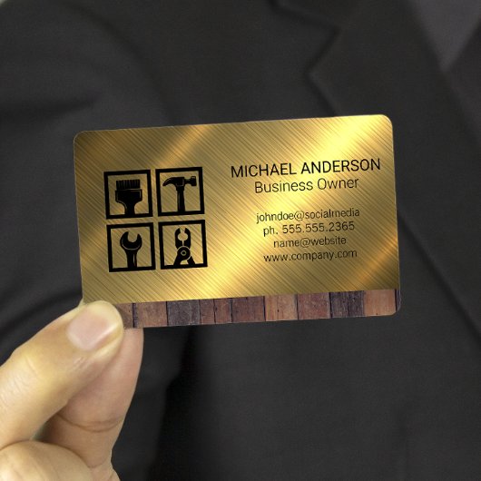 Carte De Visite Icônes de l'outil de construction | Arrière - plan