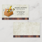 Carte De Visite Icônes de l'outil de construction | Grunge Arrière (Devant / Derrière)