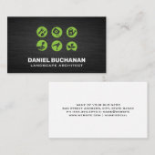 Carte De Visite Icônes de l'outil de jardinage (Devant / Derrière)