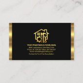 Carte De Visite Icônes de l'outil Handyman de Retro Gold Stripes (Dos)