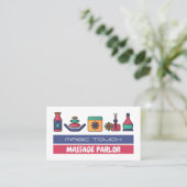 Carte De Visite Icônes de massage, massothérapeute (Debout devant)