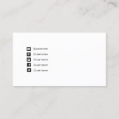 Carte De Visite Icônes de médias sociaux professionnels blancs sim (Dos)