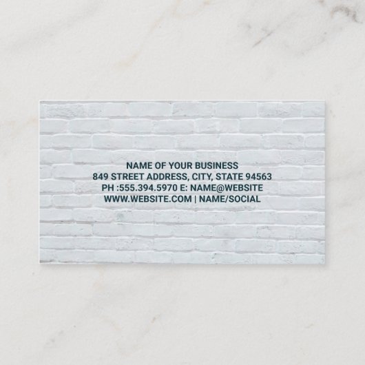 Carte De Visite Icônes de mobilier | Mur de brique (Dos)