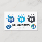 Carte De Visite Icônes de nettoyage (Devant)