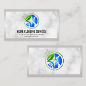Carte De Visite Icônes de nettoyage de la maison | Arrière - plan  (Devant / Derrière)