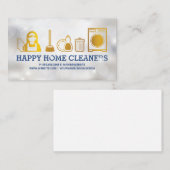 Carte De Visite Icônes de nettoyage de la maison | Éclats (Devant / Derrière)
