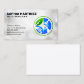 Carte De Visite Icônes de nettoyage des tâches domestiques | Bulle (Devant / Derrière)