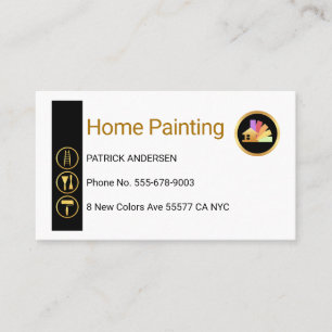 Carte De Visite Icônes de peinture dorée sur mur vertical