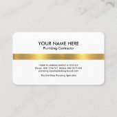 Carte De Visite Icônes de plomberie d'or Crystal Waters (Dos)