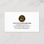 Carte De Visite Icônes de plomberie goutte d'eau (Dos)