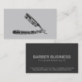 Carte De Visite icônes de rasoir de coiffeur (Devant / Derrière)