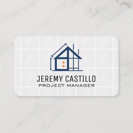 Carte De Visite Icônes de rénovation de construction | Architecte (Devant)