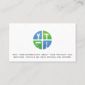 Carte De Visite Icônes de réparation à domicile | Bois (Dos)