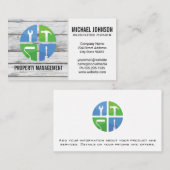 Carte De Visite Icônes de réparation à domicile | Bois (Devant / Derrière)