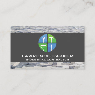 Carte De Visite Icônes de réparation de la maison Builder   Ouvrie