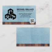 Carte De Visite Icônes de réparation de maison | Modèle de code QR (Devant / Derrière)
