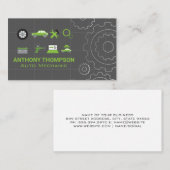 Carte De Visite Icônes de réparation de voiture | Pièces mécanique (Devant / Derrière)