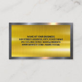 Carte De Visite Icônes de service automatique | Métallurgique (Dos)