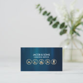 Carte De Visite Icônes de service de nettoyage (Debout devant)