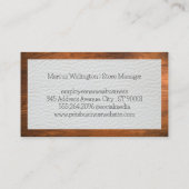 Carte De Visite Icônes de soins pour animaux | Cuir et bois (Dos)