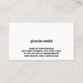 Carte De Visite Icônes des médias sociaux (Dos)