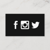 Carte De Visite Icônes des médias sociaux (Devant)