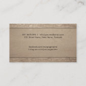 Carte De Visite Icônes des services de charpentier (Dos)