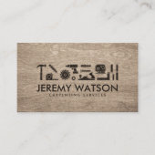 Carte De Visite Icônes des services de charpentier (Devant)