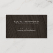 Carte De Visite Icônes des services de charpentier (Dos)