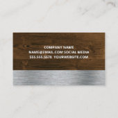 Carte De Visite Icônes des services de menuiserie (Dos)