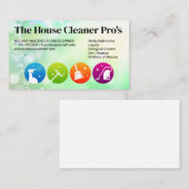 Carte De Visite Icônes des services de nettoyage de maison (Devant / Derrière)