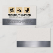 Carte De Visite Icônes des services de plomberie (Devant / Derrière)