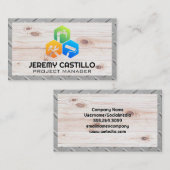 Carte De Visite Icônes des services de réparation | Acier | Bois (Devant / Derrière)