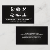 Carte De Visite Icônes des services de voiture | Auto (Devant / Derrière)