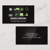 Carte De Visite Icônes des services de voiture | Mécanique (Devant / Derrière)