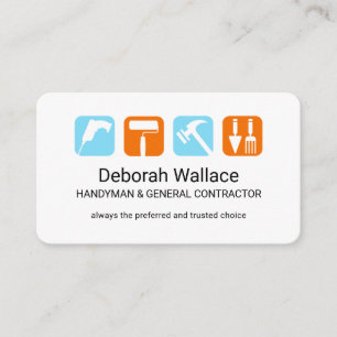 Carte De Visite Icônes d'outils de réparation pour bricoleur créat