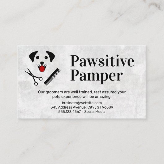 Carte De Visite Icônes du chien et du Gros (Devant)