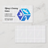 Carte De Visite Icônes du service de nettoyage | Carrelage de sall (Devant / Derrière)