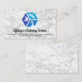 Carte De Visite Icônes du service de nettoyage | Maid | Lady Clean (Devant / Derrière)