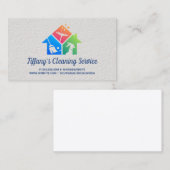 Carte De Visite Icônes du service de nettoyage | Nettoyage des dom (Devant / Derrière)