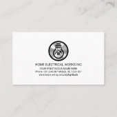 Carte De Visite Icônes électriques élégantes en argent (Dos)