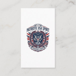 Carte De Visite Icônes et symboles du bouclier de liberté patrioti