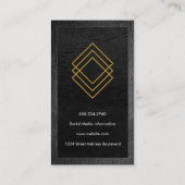 Carte De Visite Icônes géométriques Gold (Dos)