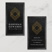 Carte De Visite Icônes géométriques Gold (Devant / Derrière)