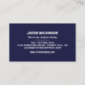 Carte De Visite Icônes scientifiques, Tuteur scientifique, Enseign (Dos)