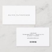 Carte De Visite Icônes simples de médias sociaux modernes (Devant / Derrière)